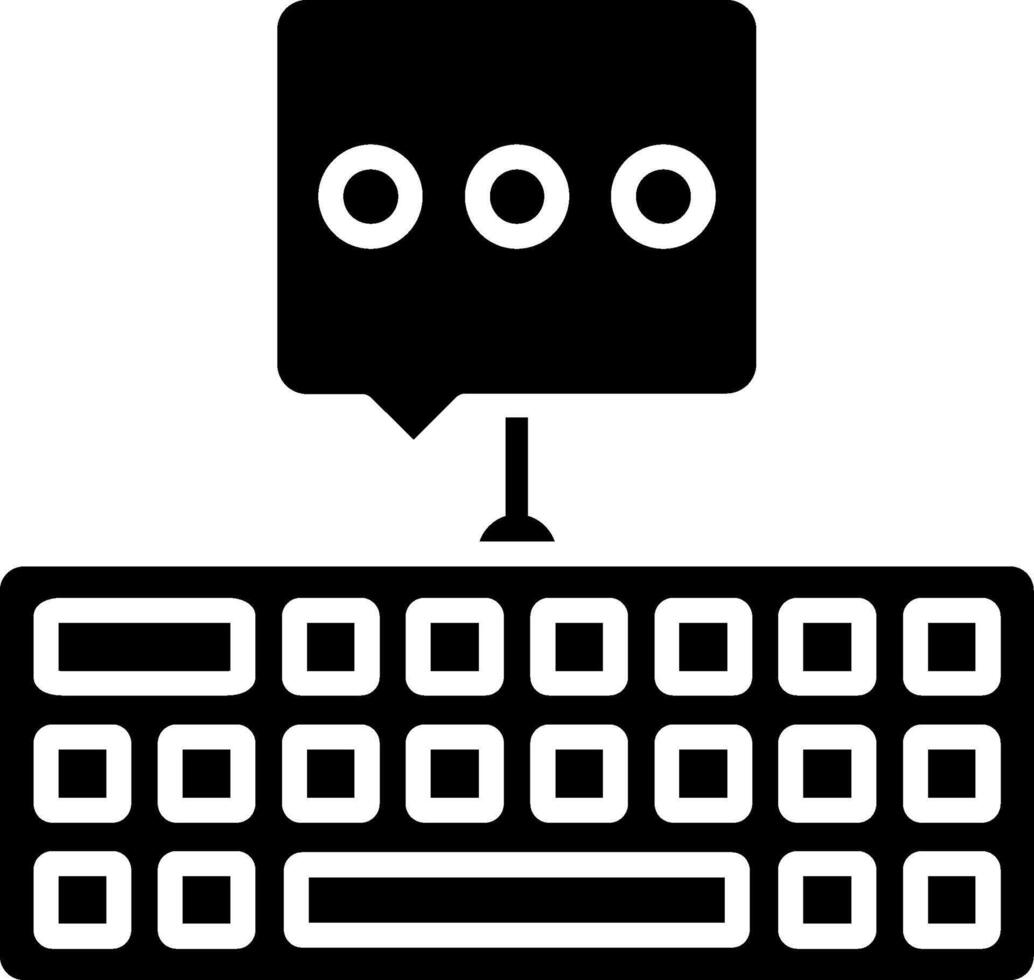 Keyboard Glyph Icon vector
