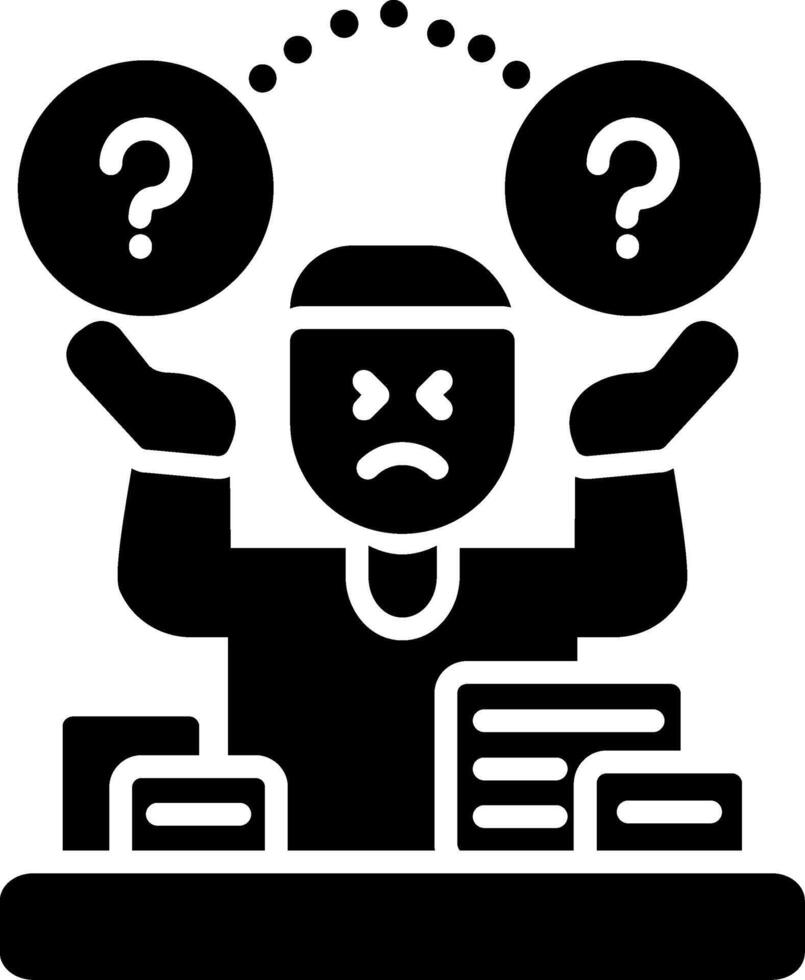 Inattention Glyph Icon vector