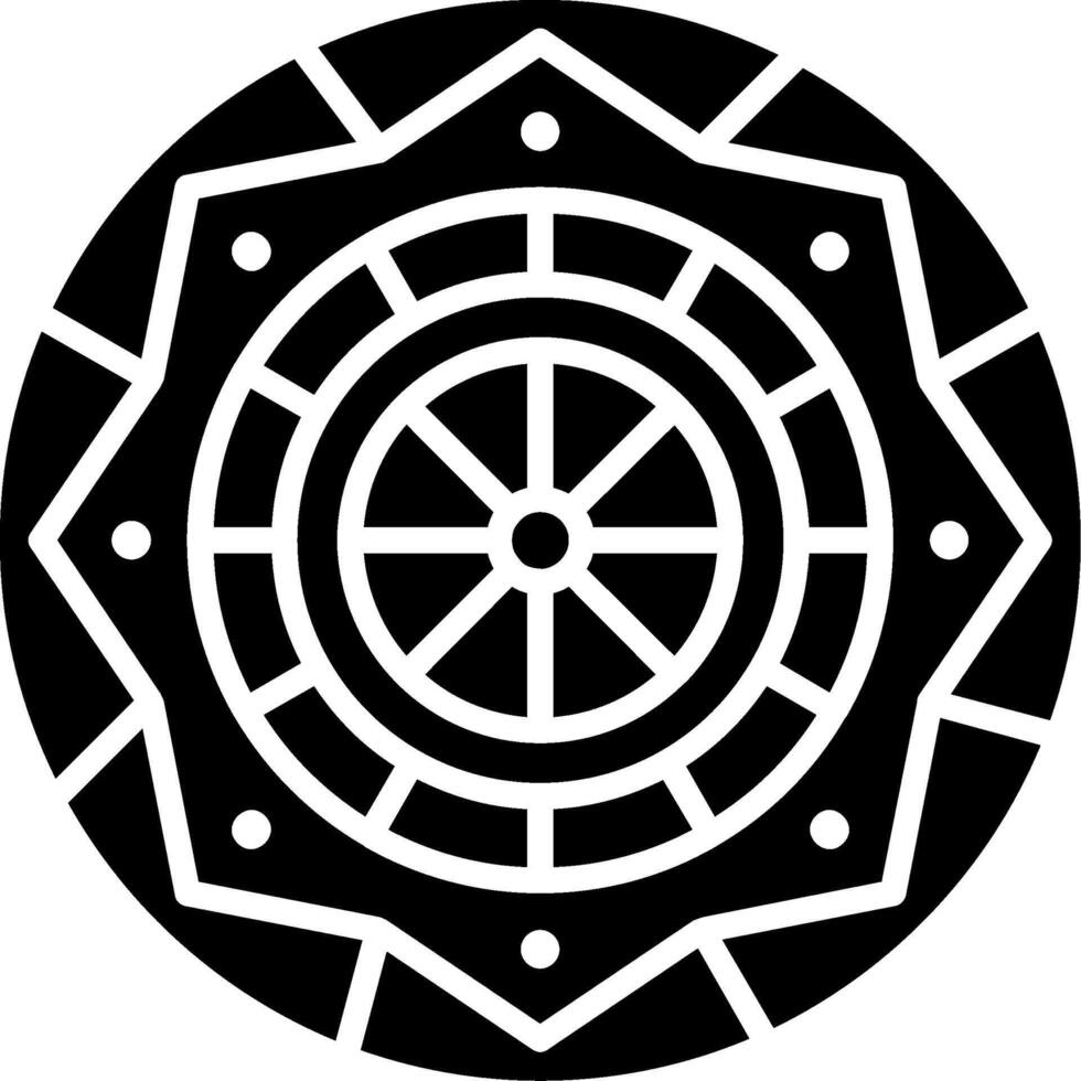 Mandala Glyph Icon vector