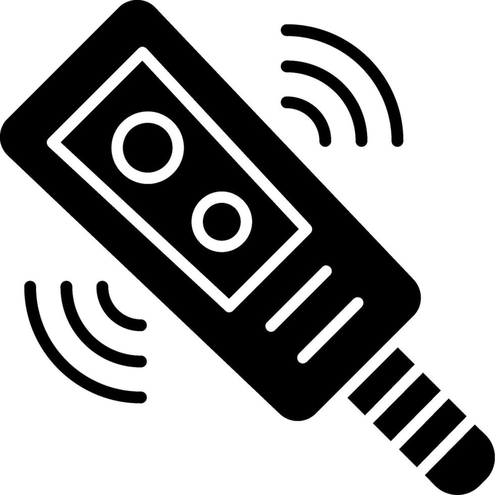 Metal Detector Glyph Icon vector