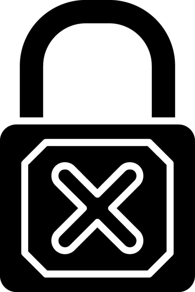 Padlock Glyph Icon vector