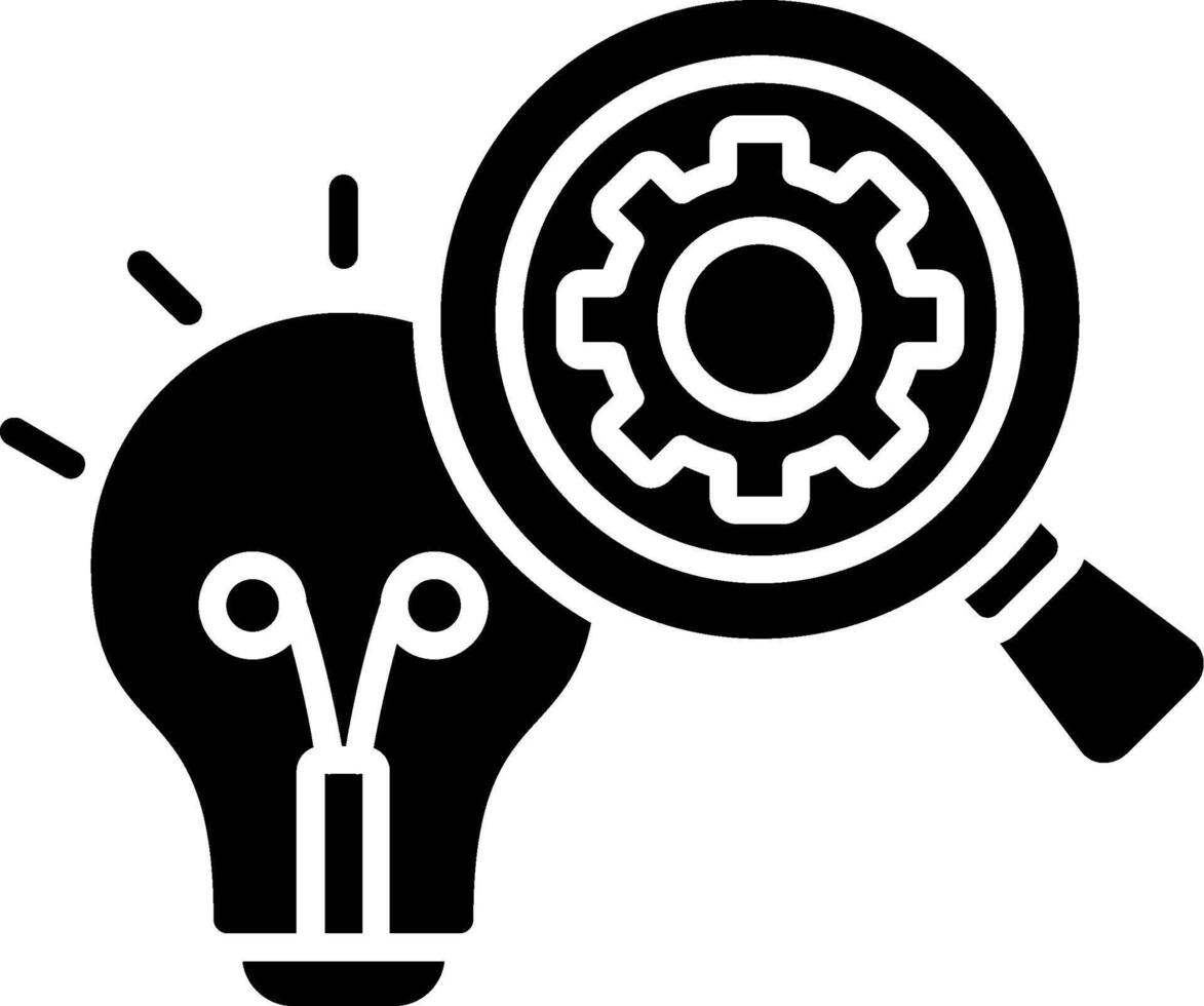 Research Glyph Icon vector