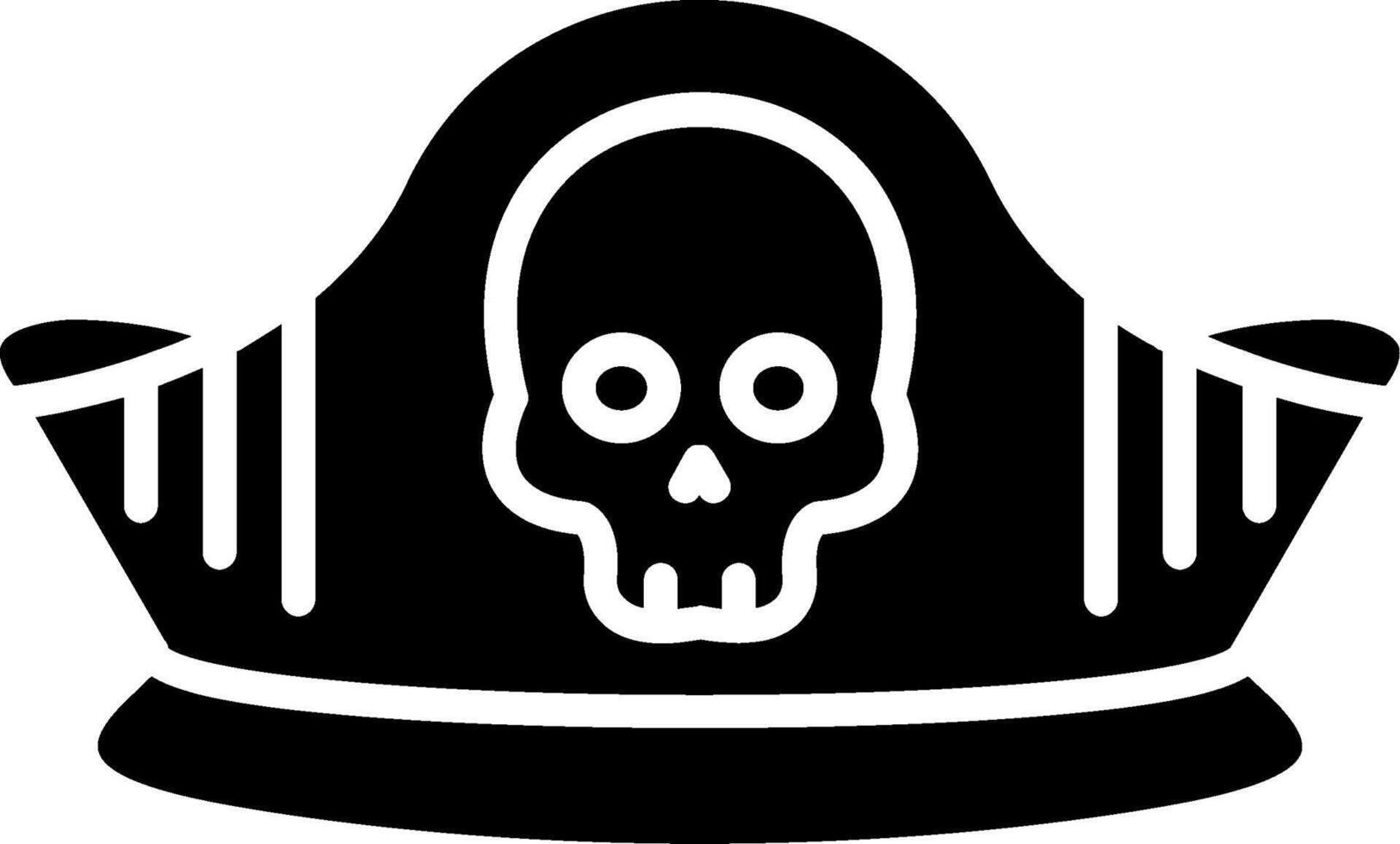 Pirate Hat Glyph Icon vector