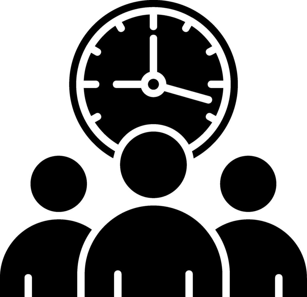Team Management Glyph Icon vector