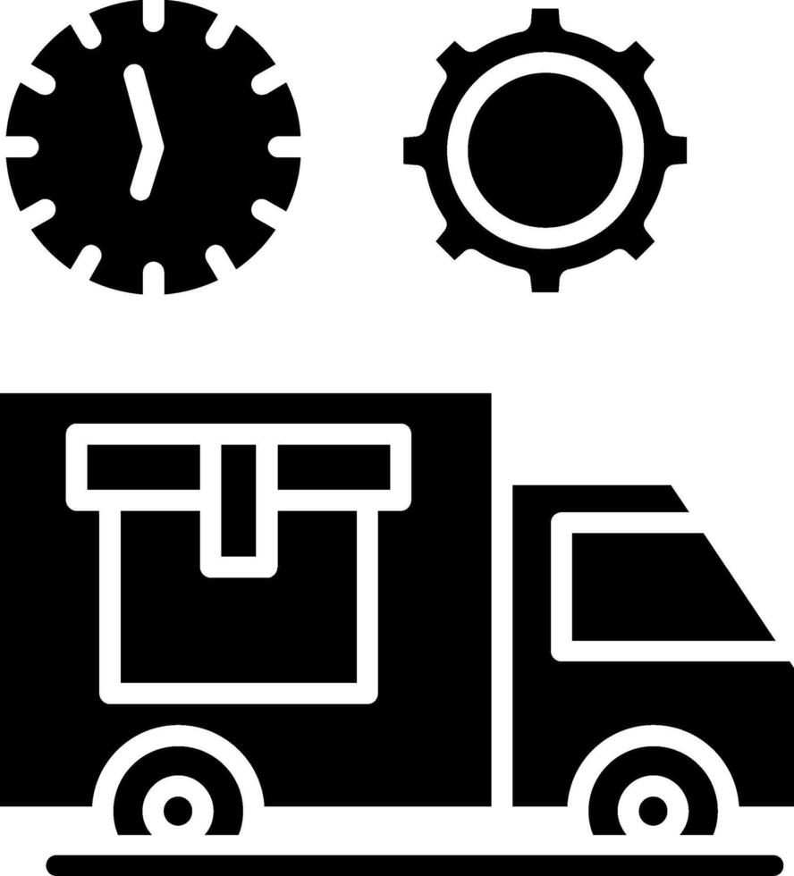 Delivery Truck Glyph Icon vector