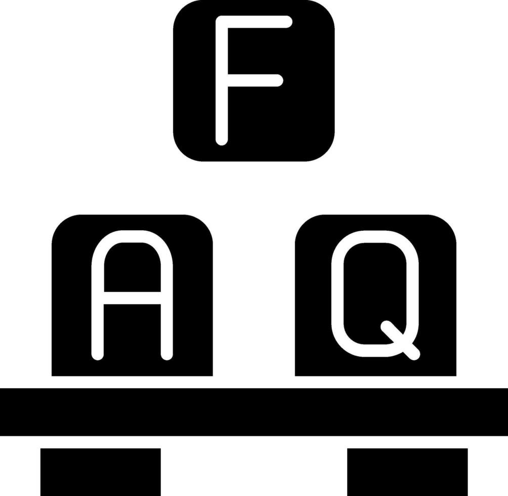 Faq Glyph Icon vector