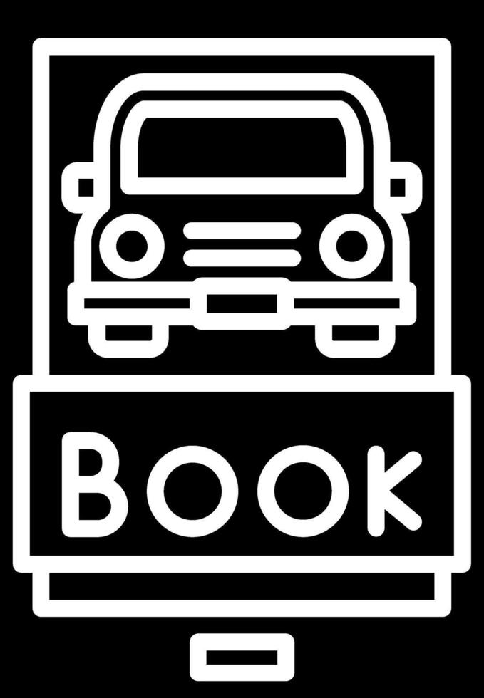 Online Booking Glyph Icon vector