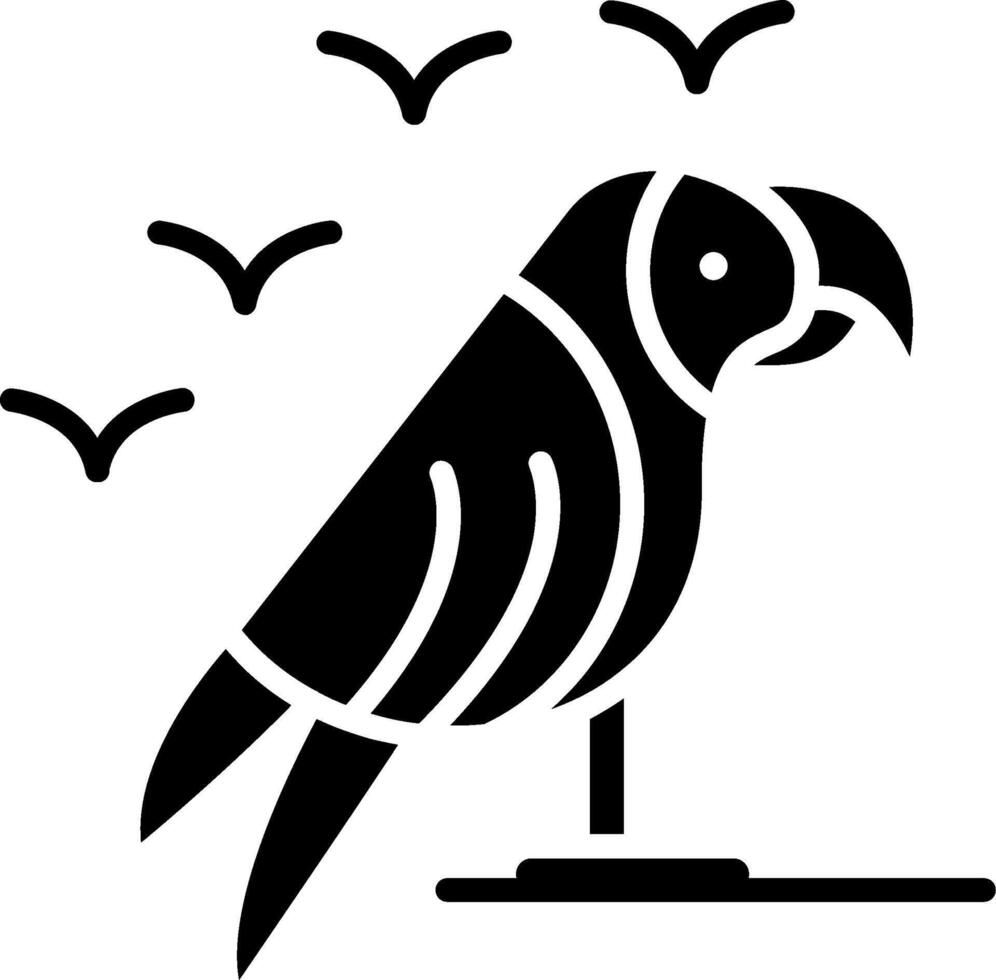 Parrot Glyph Icon vector
