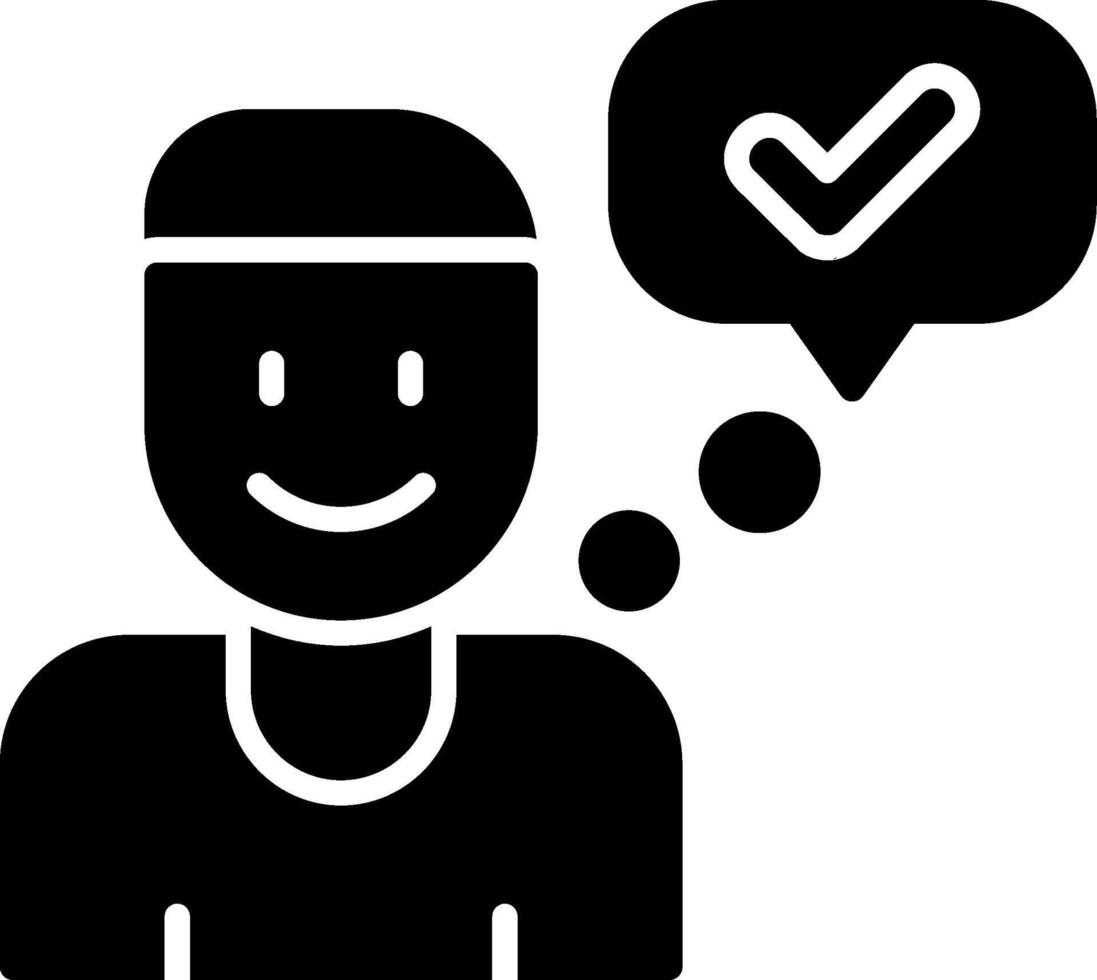 Positivity Glyph Icon vector
