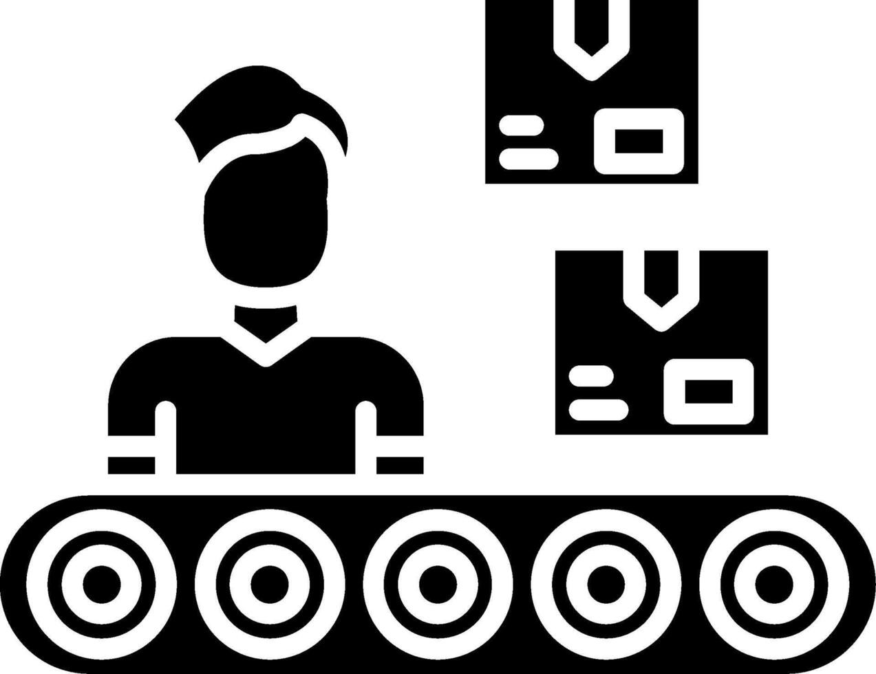 Manufacturing Glyph Icon vector