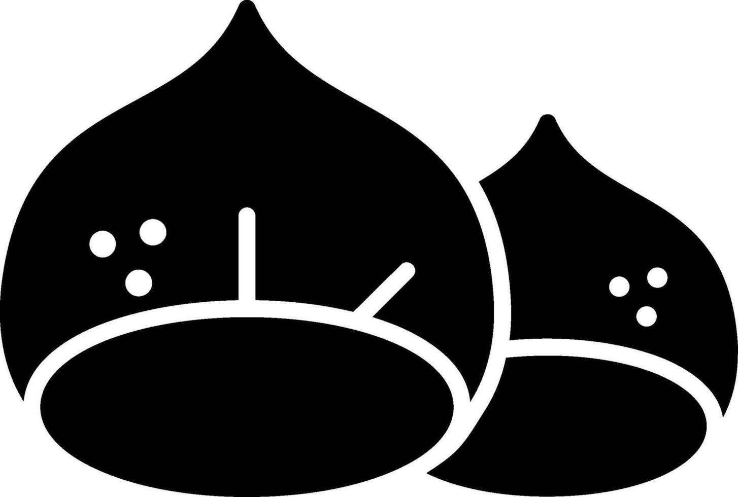Chestnut Glyph Icon vector