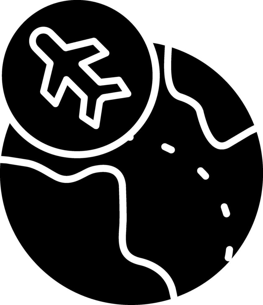 Flight Glyph Icon vector