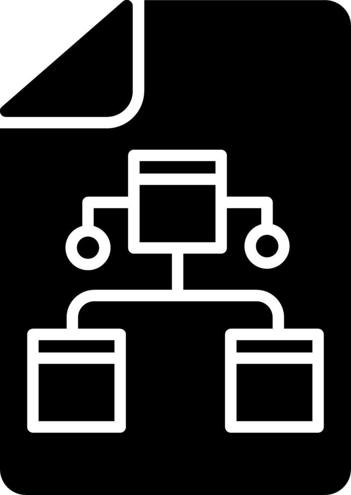 Data Model Glyph Icon vector