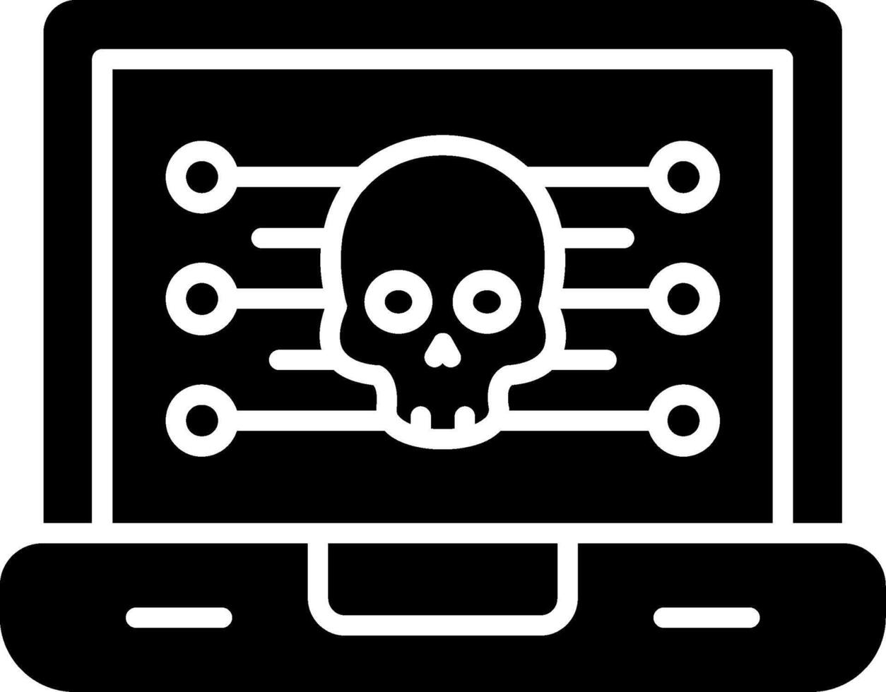 Malware Glyph Icon vector