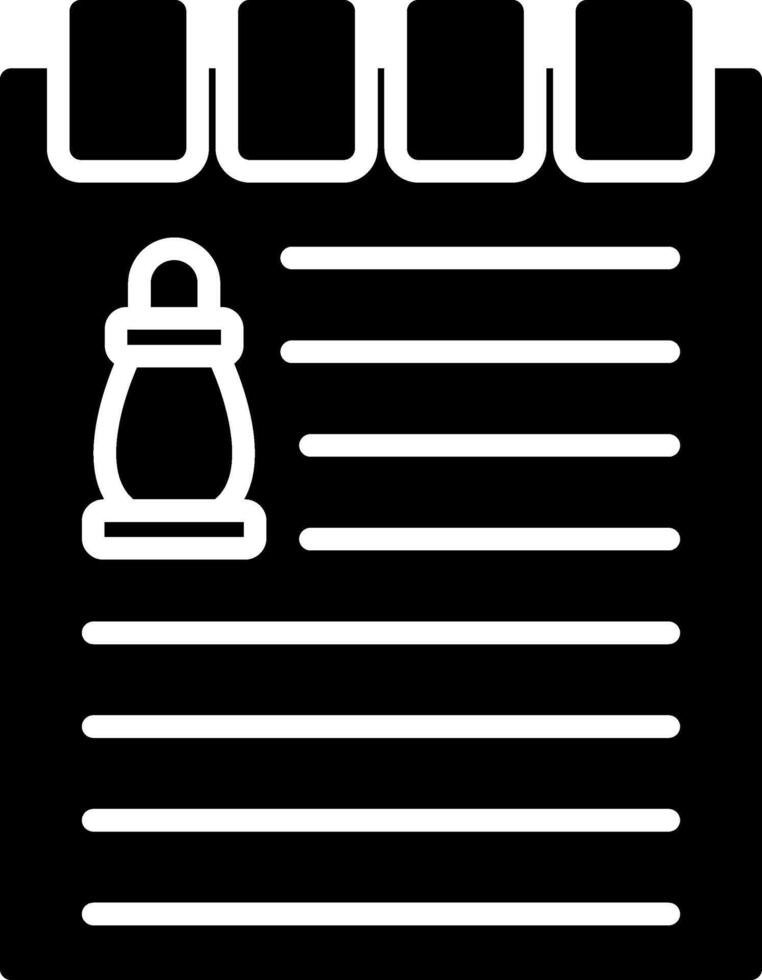 Note Glyph Icon vector