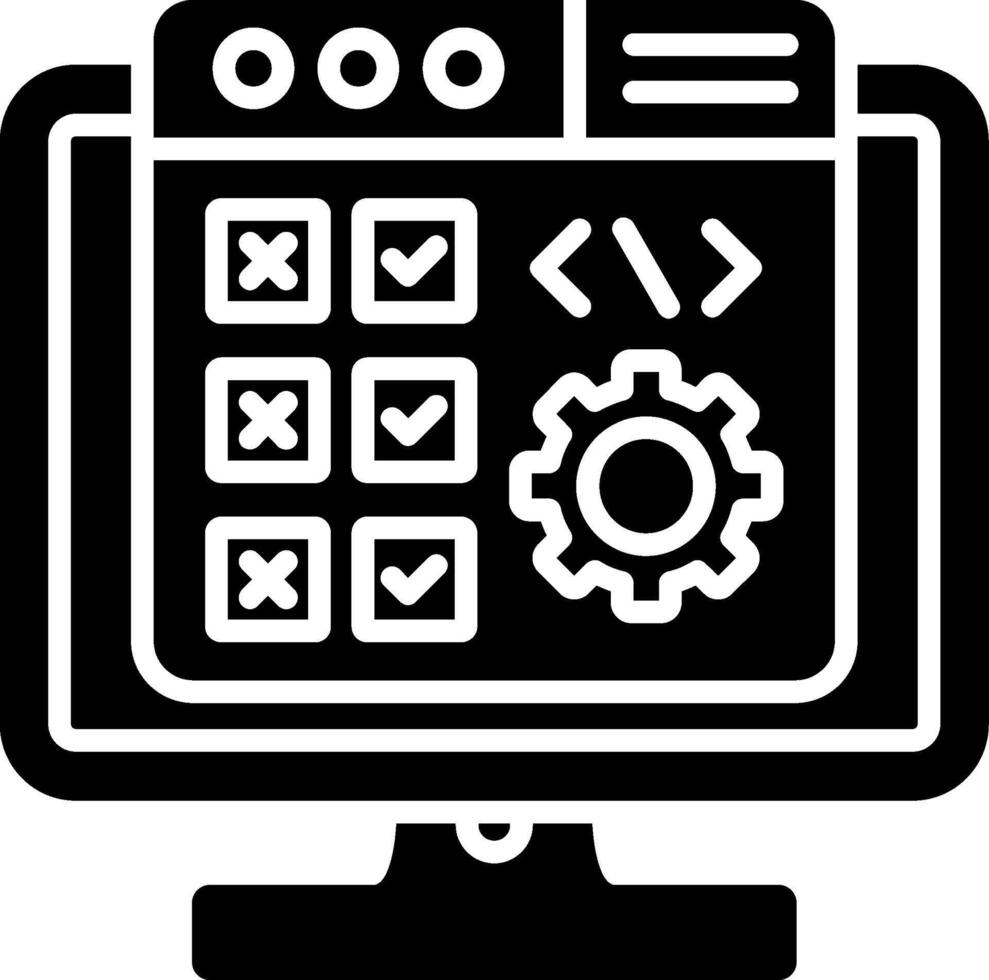 Kanban Glyph Icon vector