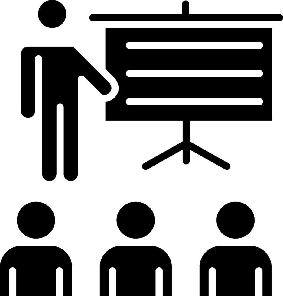 Presentation Glyph Icon vector