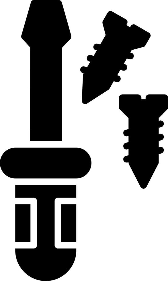 Screwdriver Glyph Icon vector
