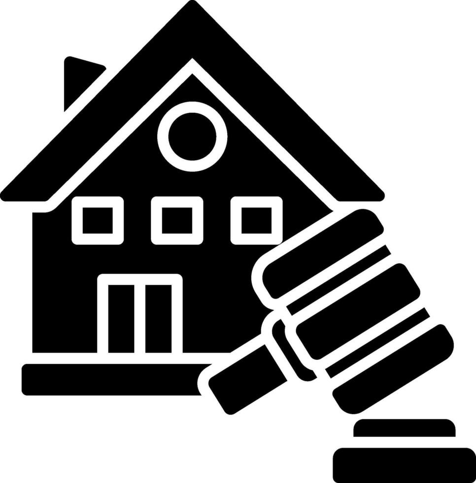 Real Estate Glyph Icon vector