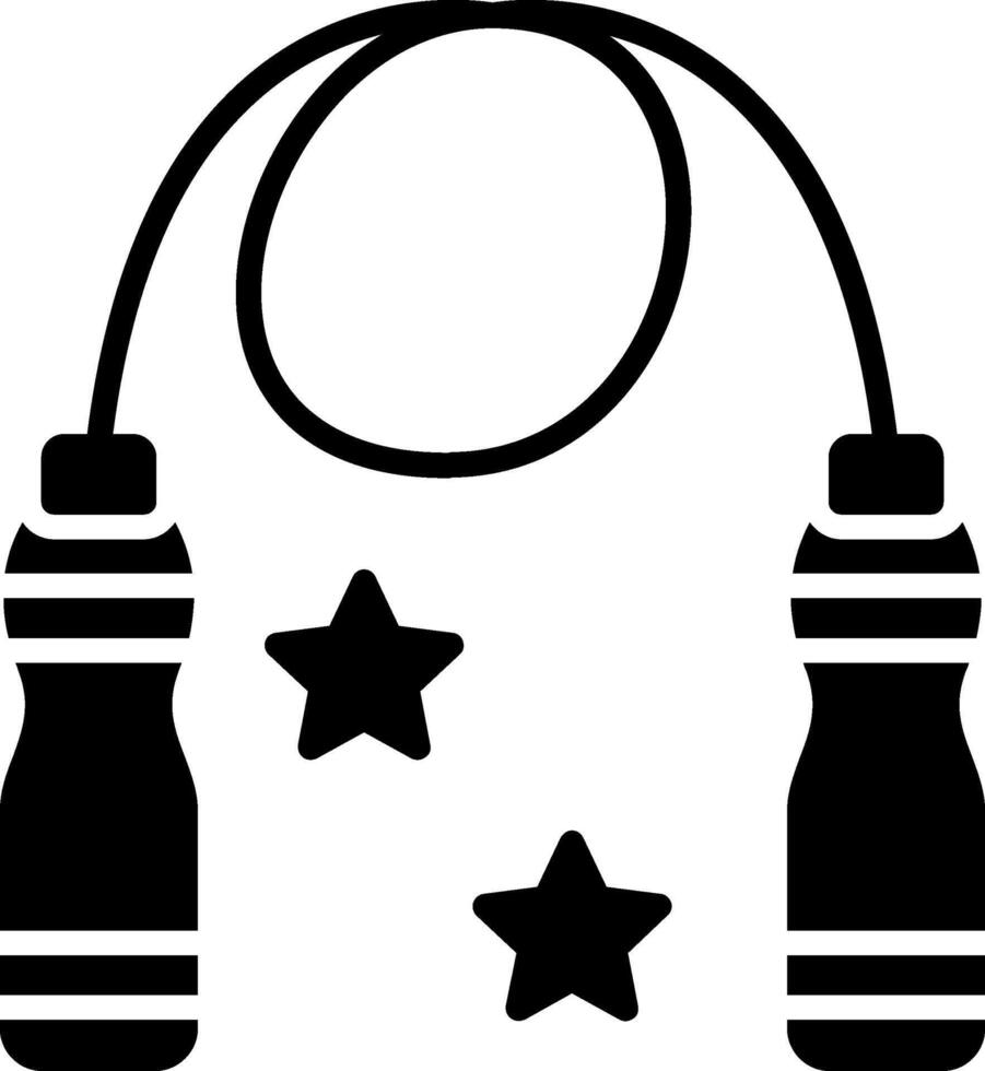 Skipping Rope Glyph Icon vector