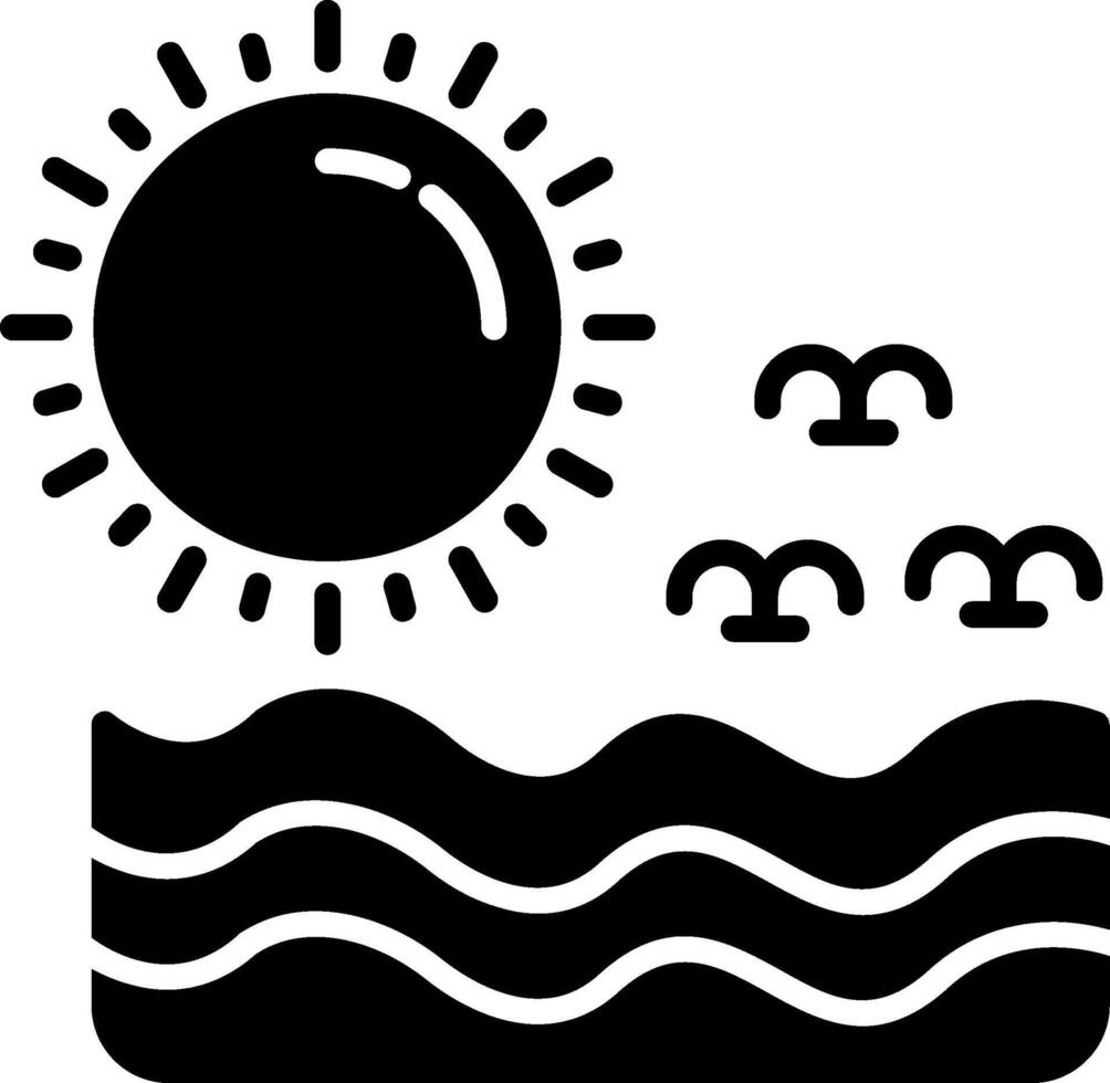 Sun Glyph Icon vector