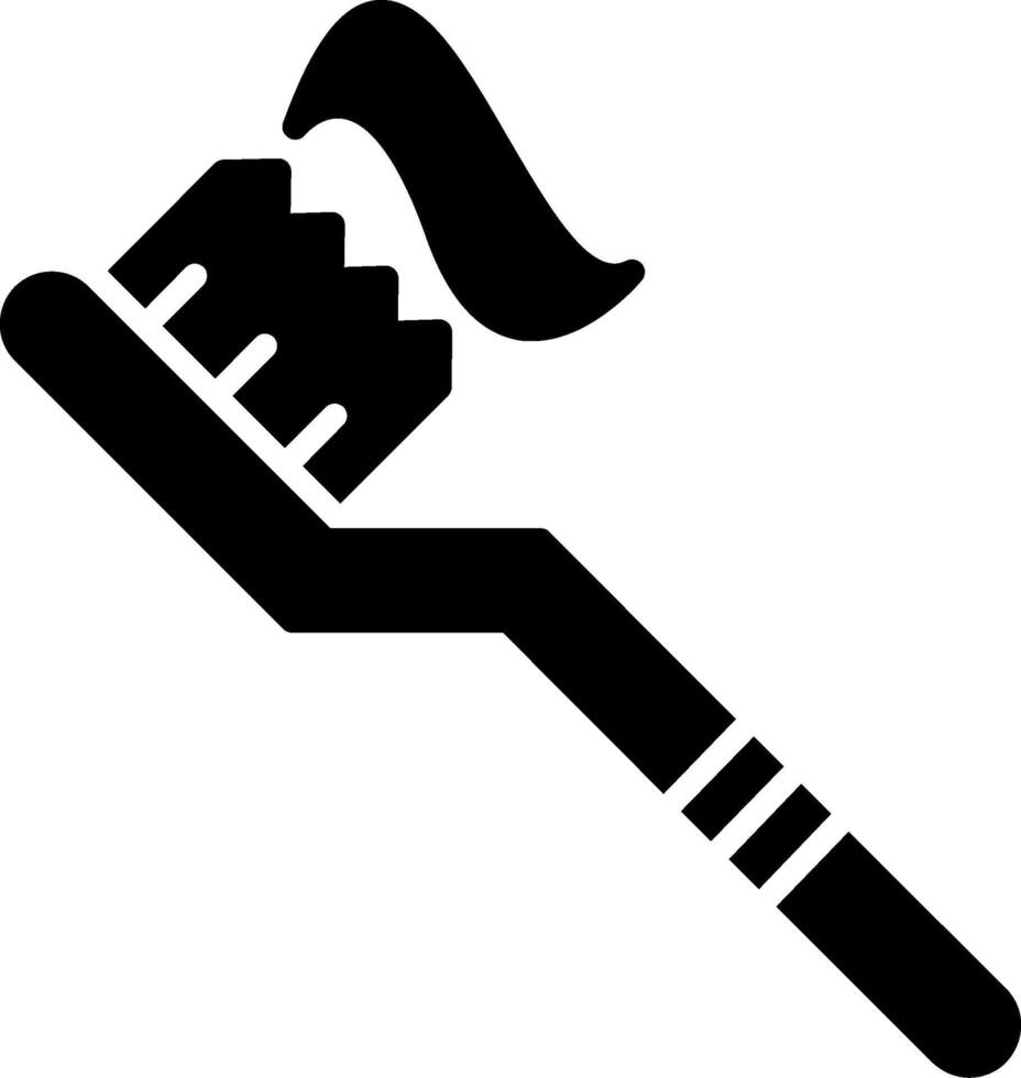 Toothbrush Glyph Icon vector