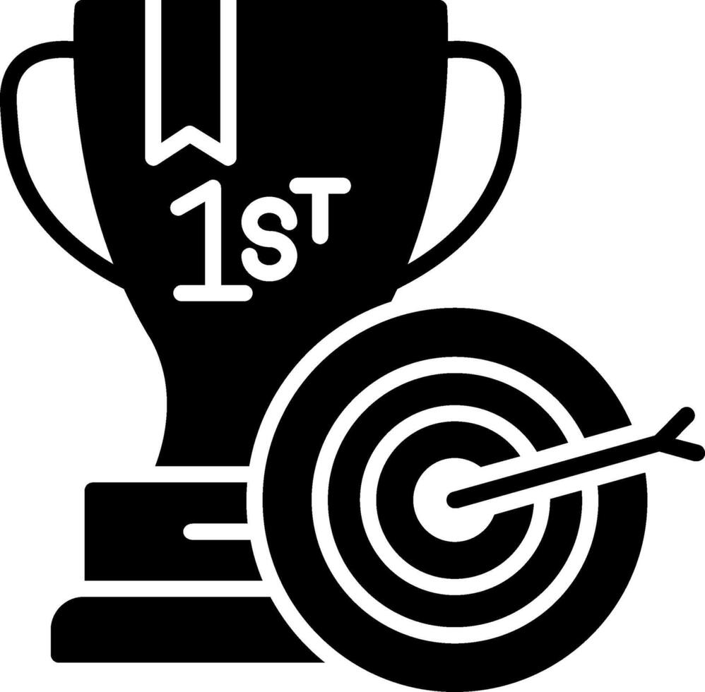 1st Place Glyph Icon vector