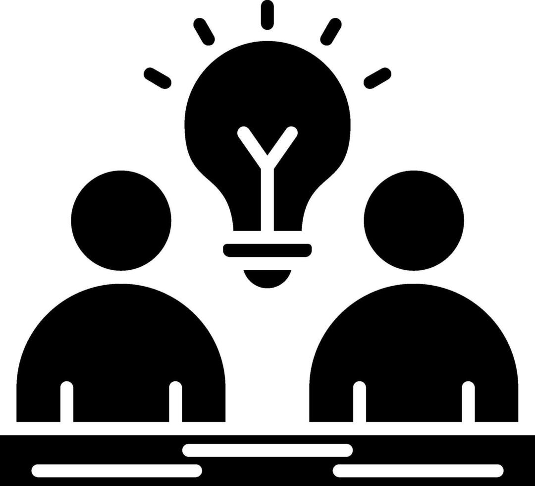 Brainstorm Glyph Icon vector
