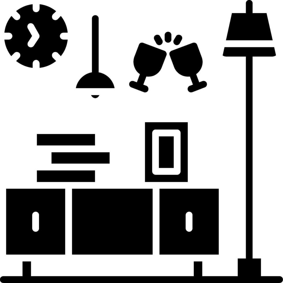 Sideboard Glyph Icon vector