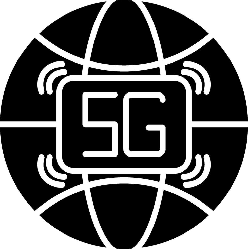 Global Connection Glyph Icon vector