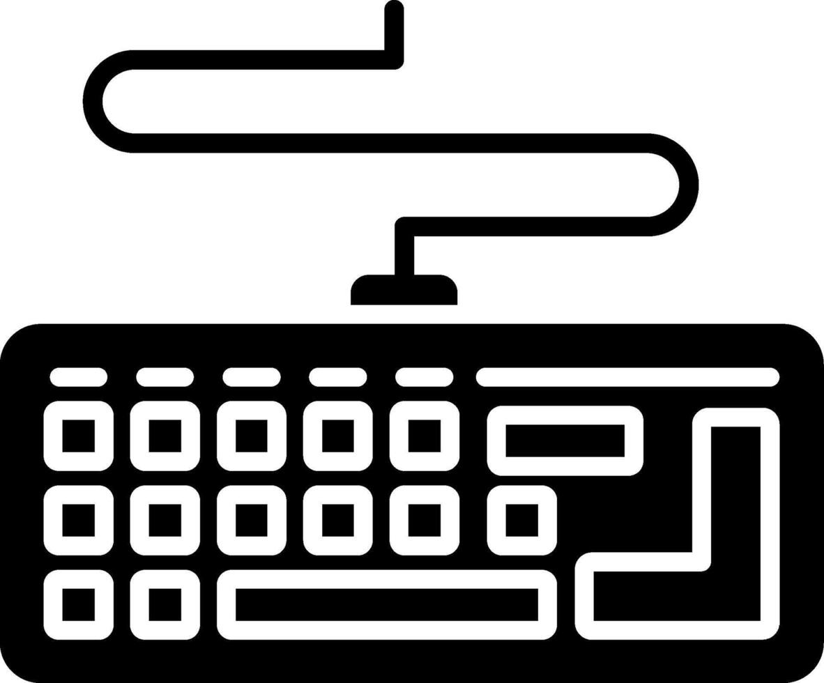 Keyboard Glyph Icon vector
