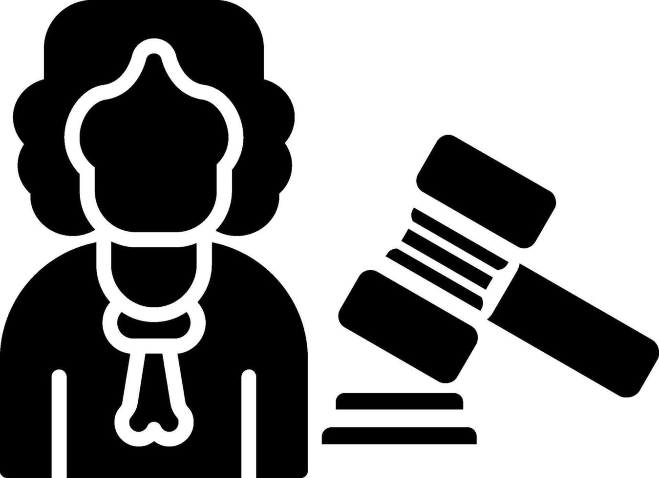 Judge Glyph Icon vector