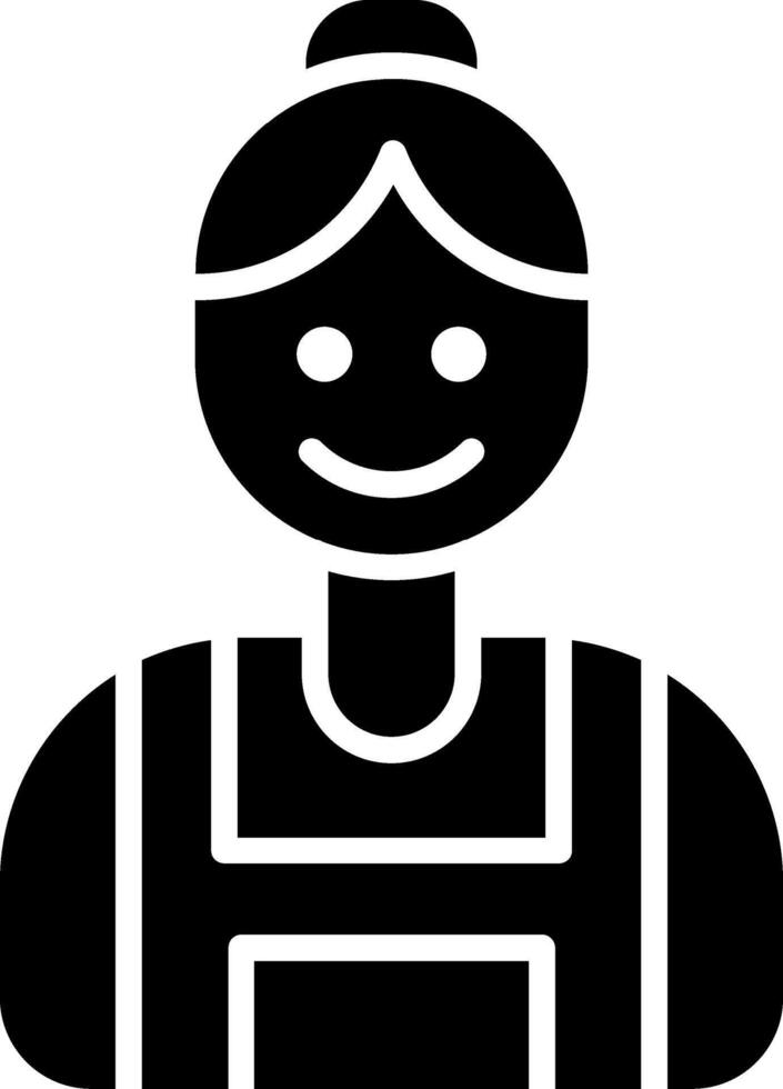 Maid Glyph Icon vector