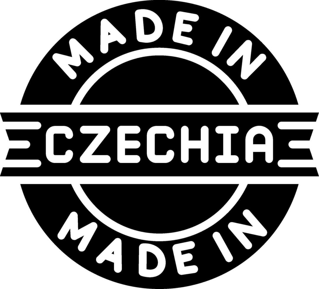 Made In Czechia Glyph Icon vector