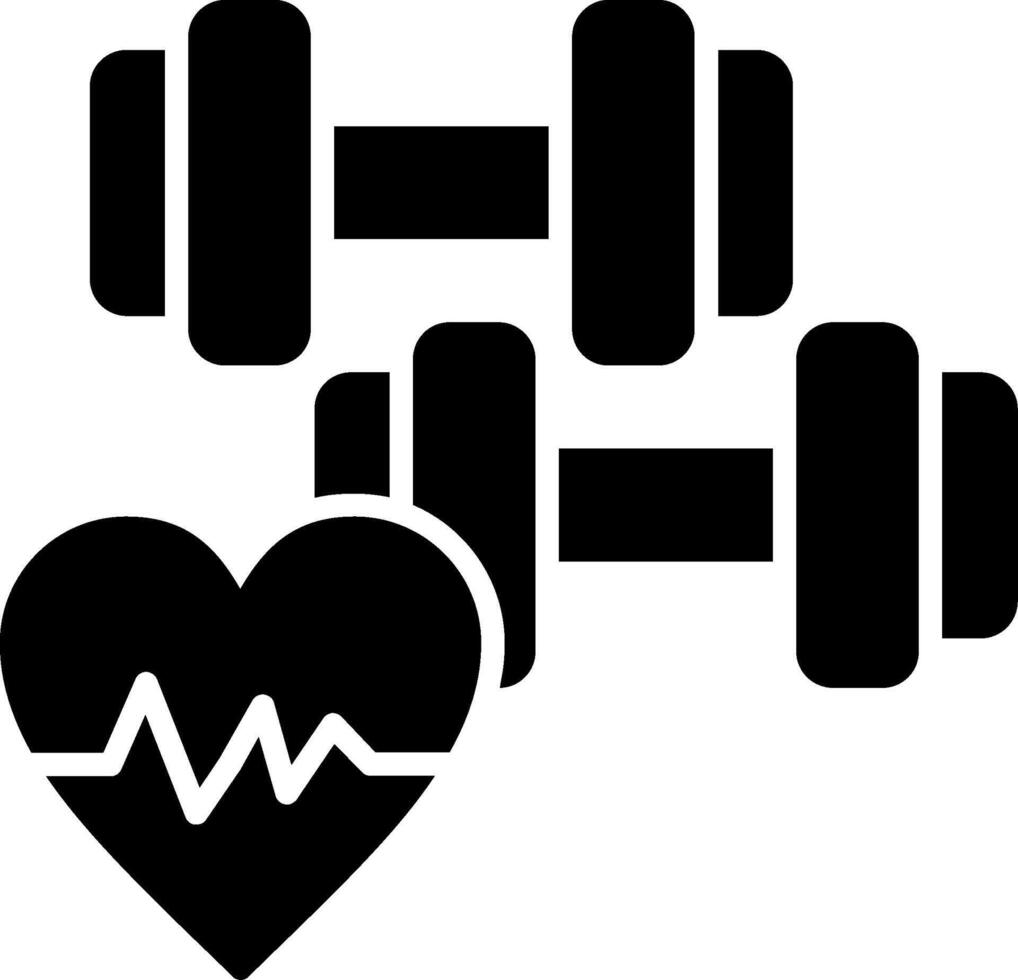 Dumbbell Glyph Icon vector