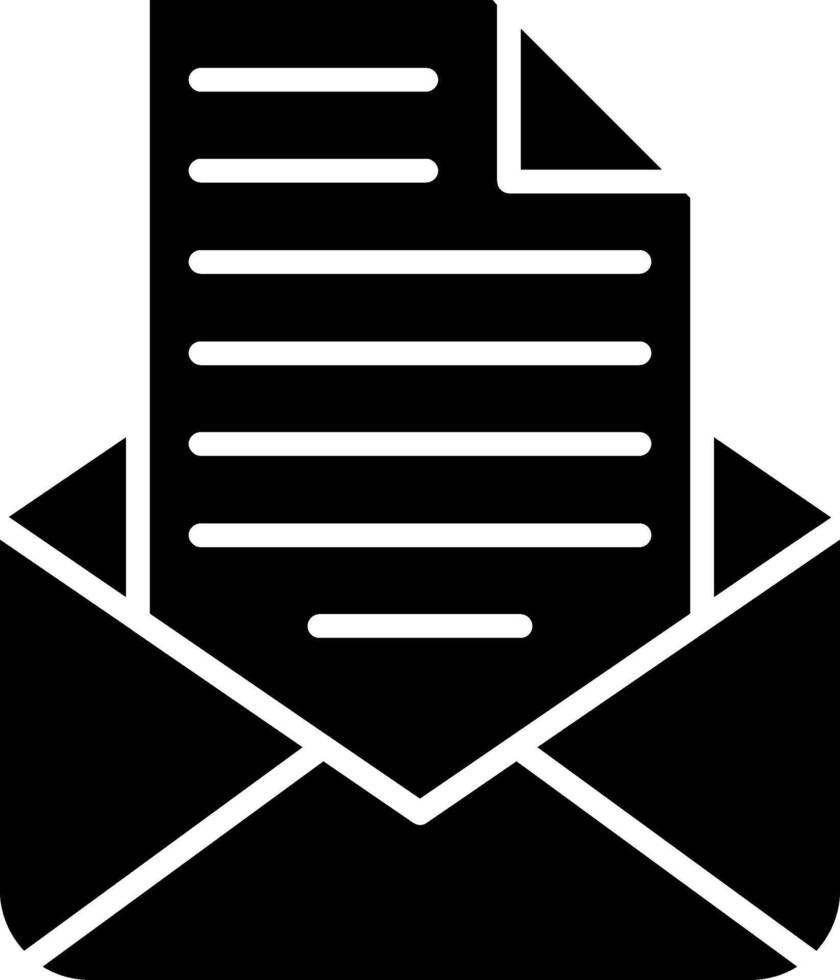 Mail Glyph Icon vector
