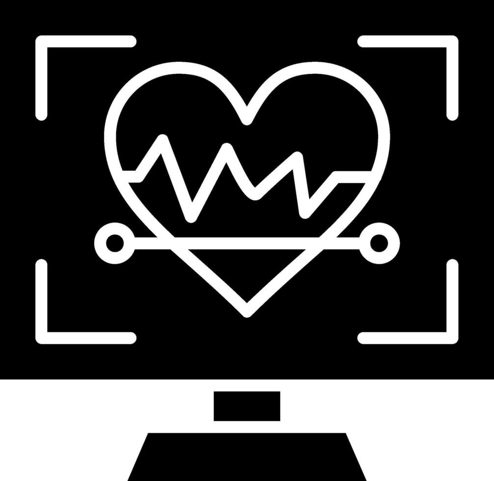Monitoring Glyph Icon vector