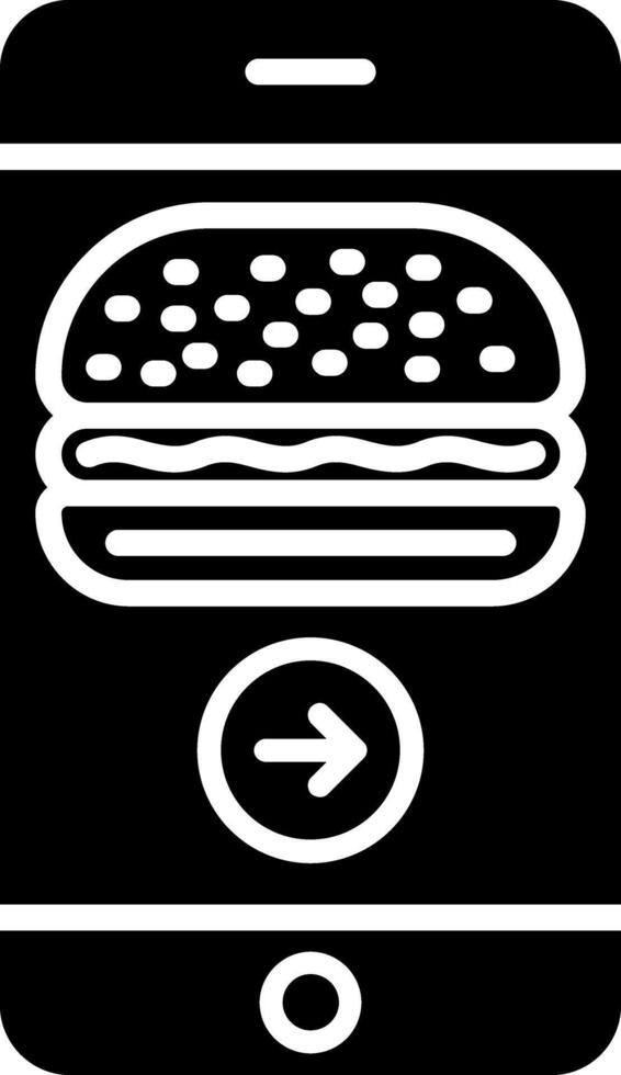 Online Order Glyph Icon vector