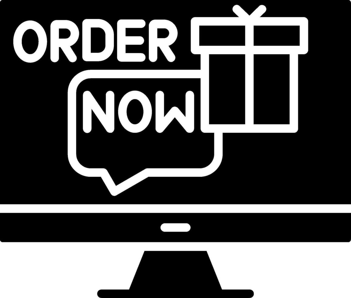Order Now Glyph Icon vector