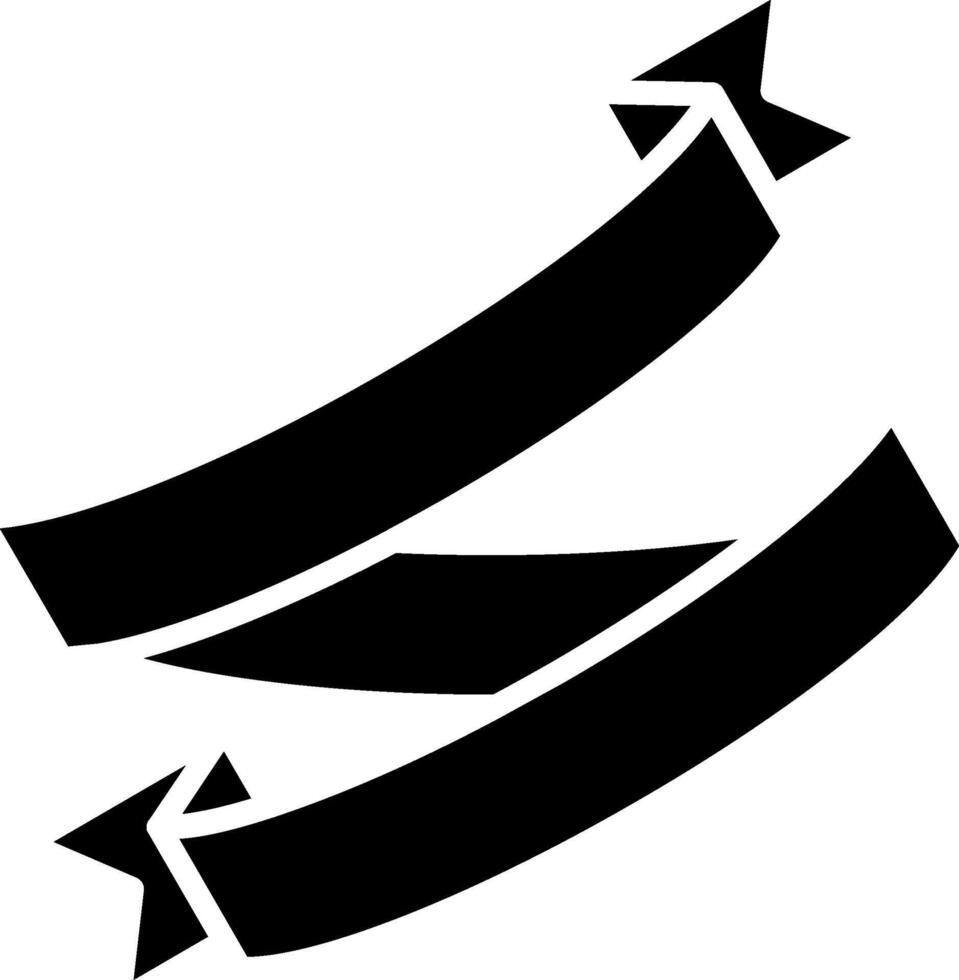 Ribbon Folds Glyph Icon vector