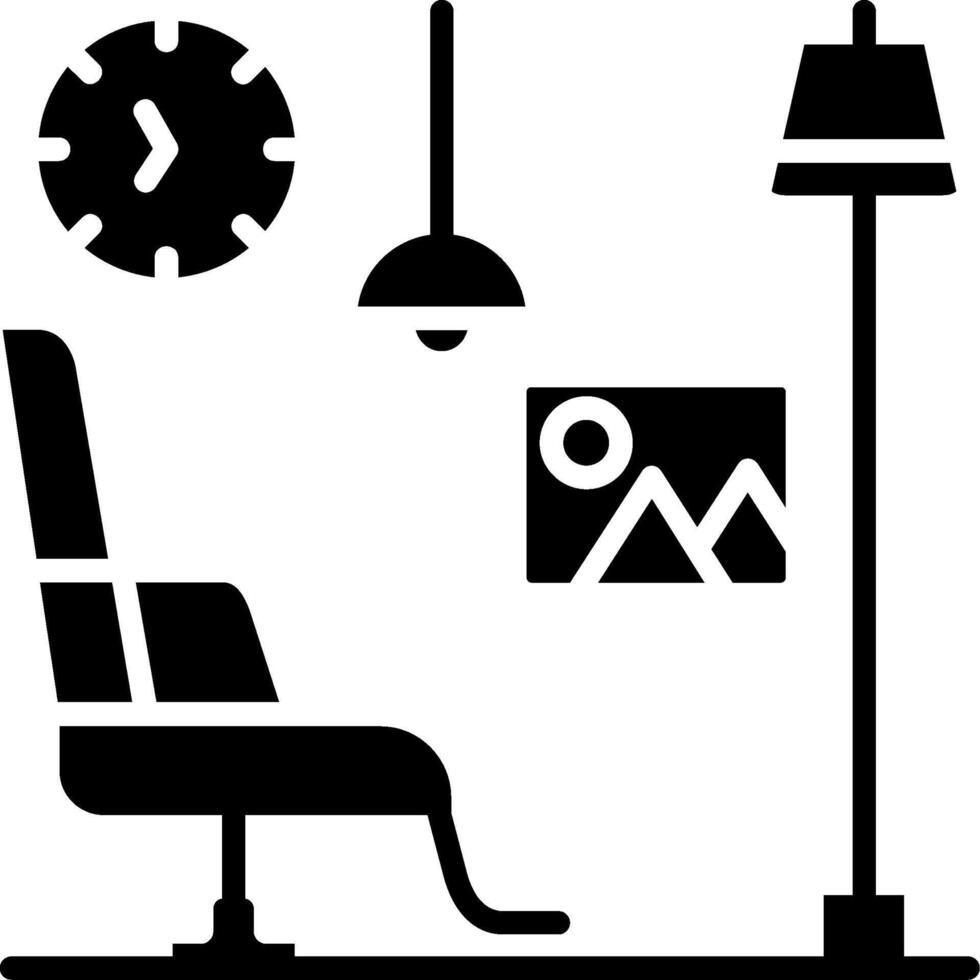 Recliner Glyph Icon vector