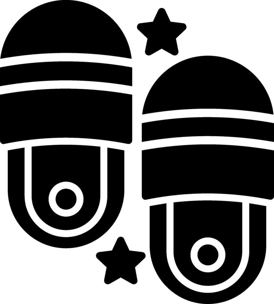 Slippers Glyph Icon vector