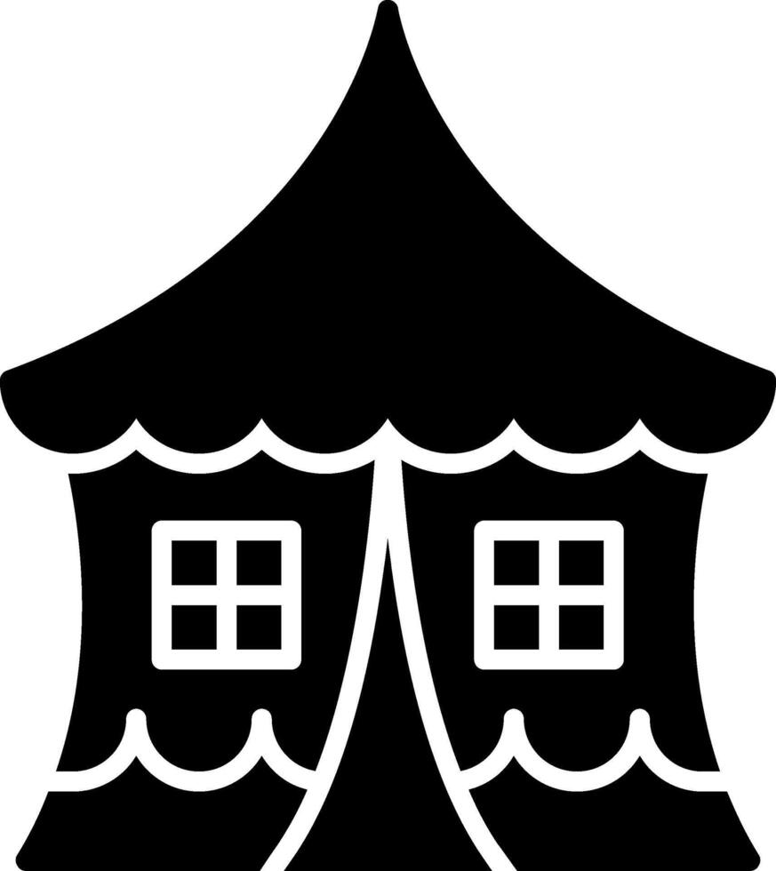 Tent Glyph Icon vector