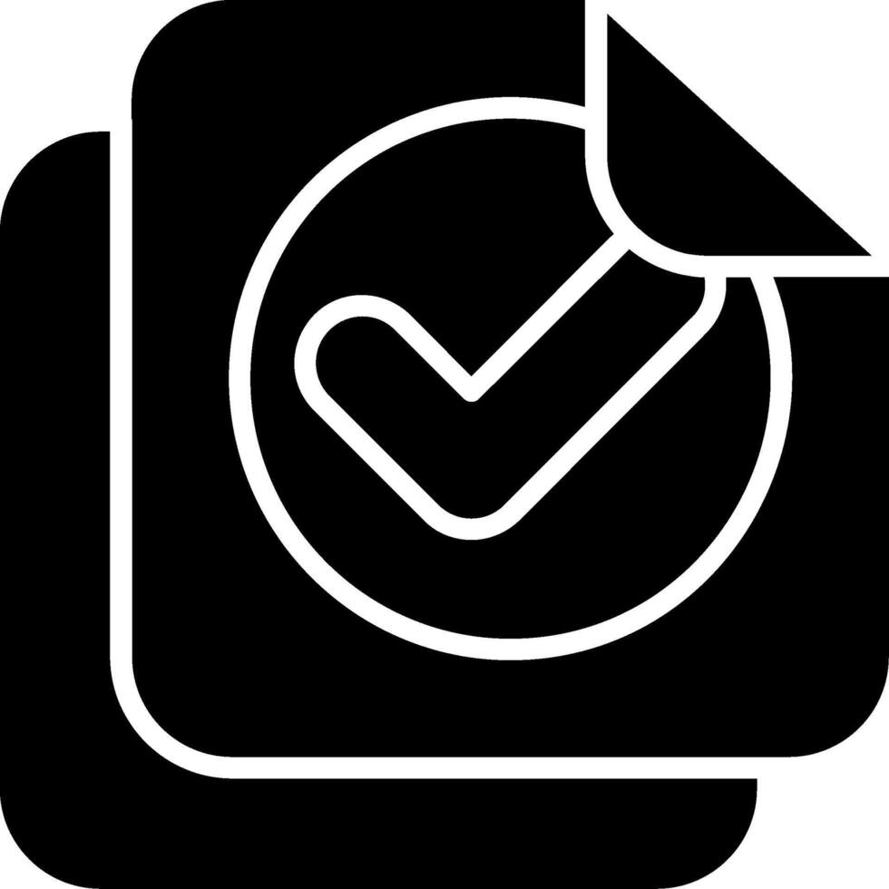 Sticky Note Glyph Icon vector