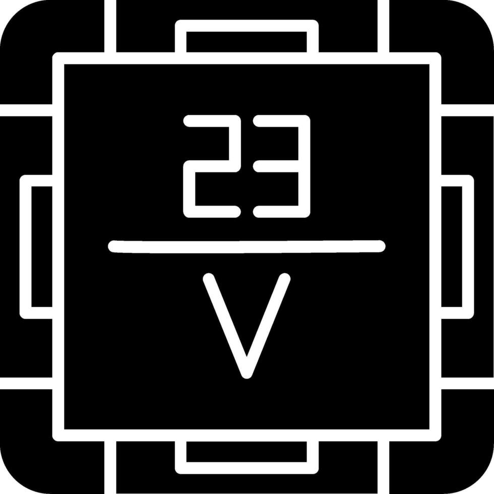 Vanadium Glyph Icon vector