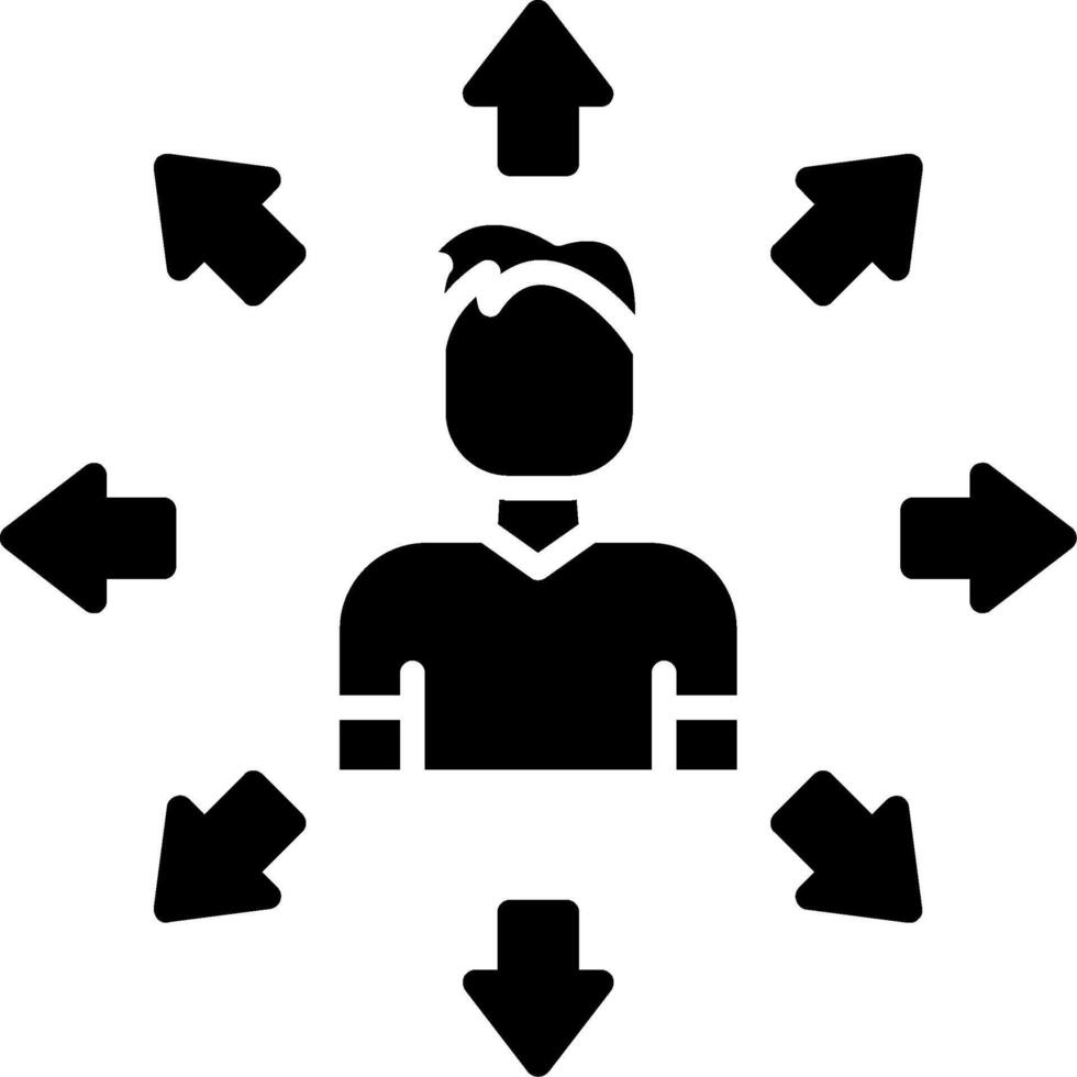Self Awareness Glyph Icon vector