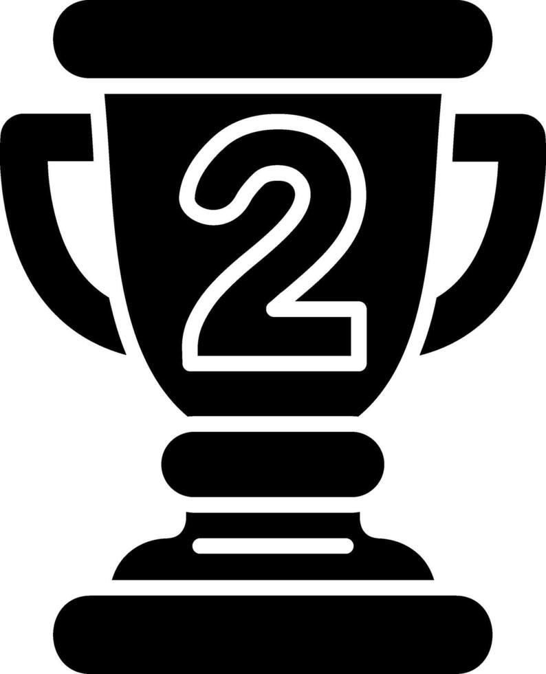 2nd Prize Glyph Icon vector