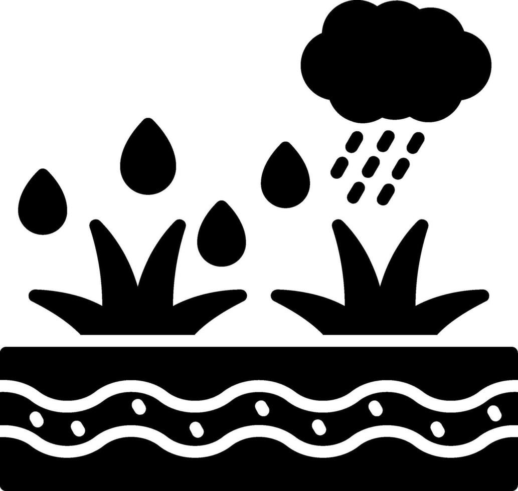 Water Glyph Icon vector
