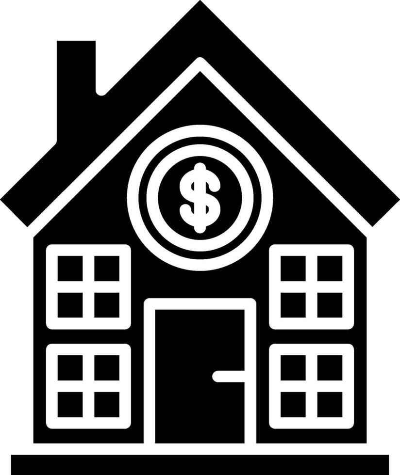 Bank Glyph Icon vector