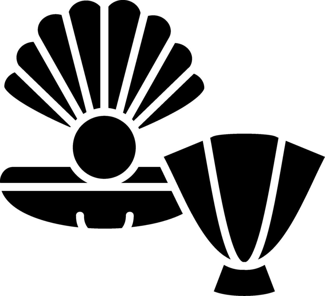Shell Glyph Icon vector